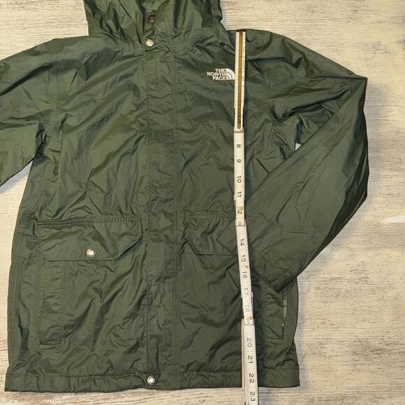 Dark Green Waterproof The North Face Kids Jacket Size 10 12 Years - Picture 4 of 8